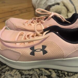 Under Armour Kids' Light Pink and Black Sneakers